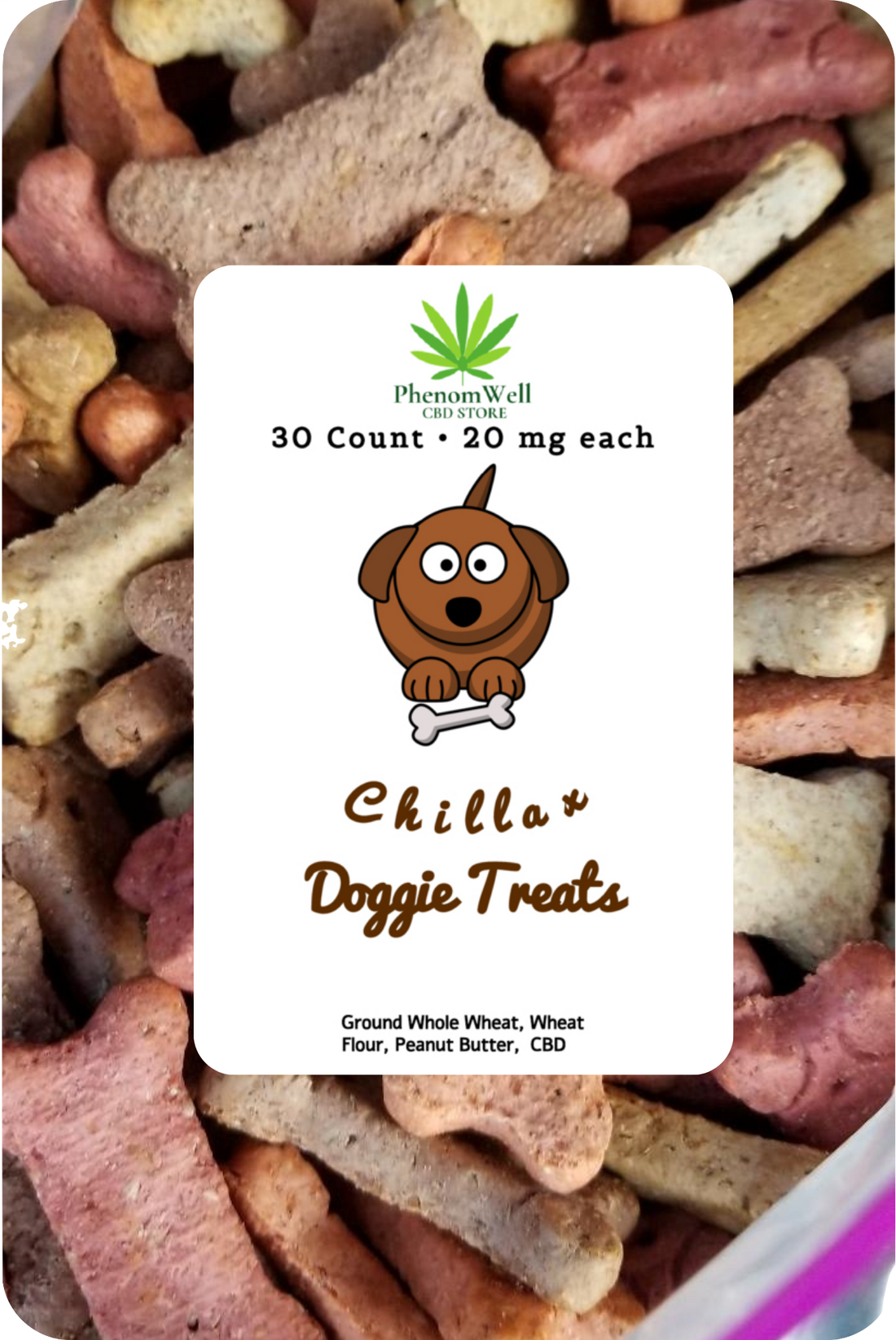 Chllax Dog Treats with 20mg CBD - PhenomWell CBD Store