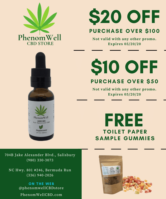 $10 or $20 OFF this week - PhenomWell CBD Store