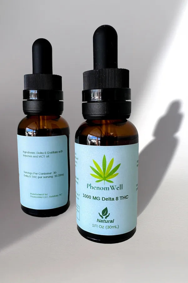 PhenomWell Natural 1000mg Delta 8 THC Tincture - PhenomWell CBD Store