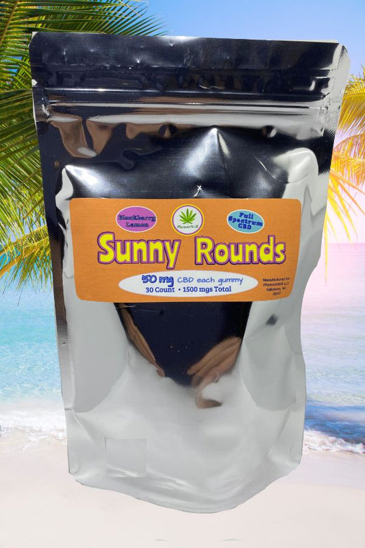 Sunny Rounds Blackberry Lemon CBD Gummy Drops - PhenomWell CBD Store