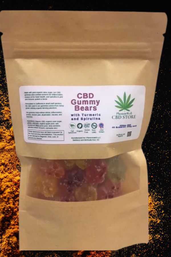 400mg CBD Gummies with Turmeric and Sprirulina
